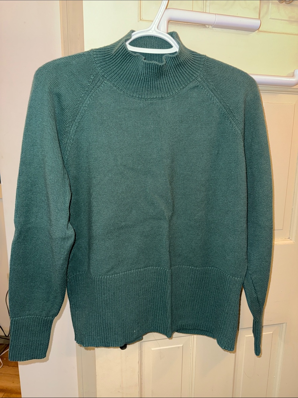 Women’s Green Mock Neck Sweater